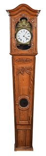 Provincial Louis XV Carved Pine Clock