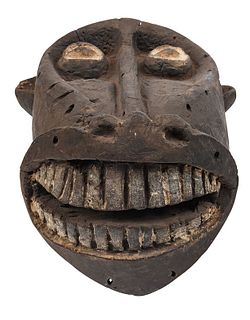 West African Carved Wood Baboon Type Mask