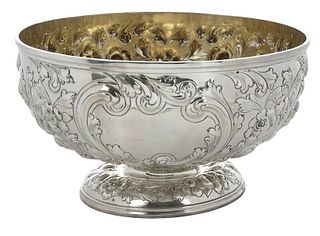 Sterling Repousse Footed Bowl