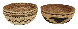 Two Northern California Yukok/Karok Baskets 