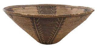Large Kawaiisu Coiled Polychrome Basket