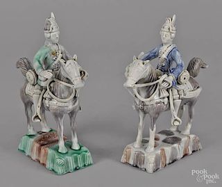 Rare pair of Staffordshire pearlware figures of