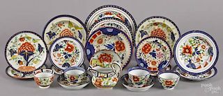 Collection of Gaudy Dutch porcelain, 19th c., o