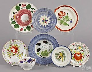 English ceramics, 19th c., to include a blue sp