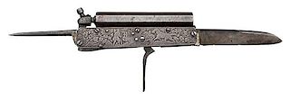 Etched All-Iron Knife Pistol 