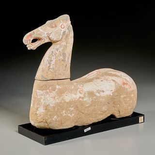 Chinese painted pottery figure of a horse