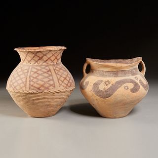 (2) Chinese Neolithic pottery storage vessels