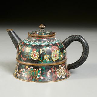 Chinese Cloisonne lidded teapot
