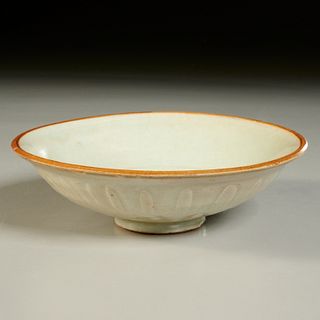 Chinese "yaozhou" celadon floral bowl