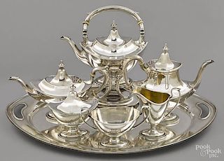 Gorham sterling silver tea service, to include