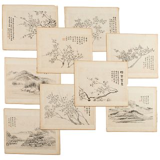 Chinese School, group (9) paintings