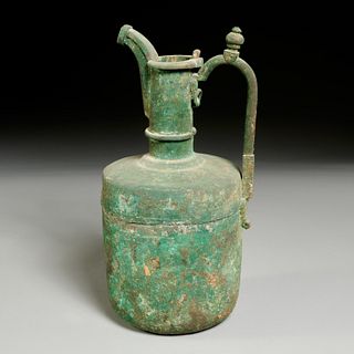 Ancient Persian large copper alloy ewer