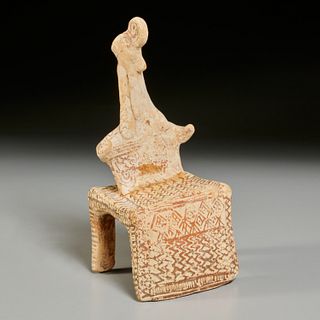 Boeotian terracotta seated goddess