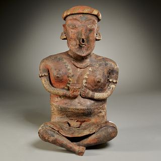 Nayarit pottery figure of a woman, ex-Parke-Bernet