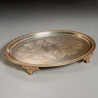 Tiffany & Co., early silver footed tray