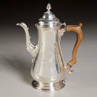 George II silver coffee pot, Thomas Moore II
