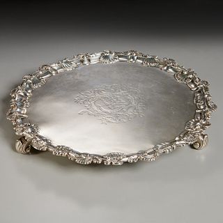 George II silver salver, Richard Rugg