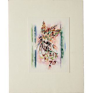 Charles Seliger, watercolor on card, 1983