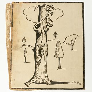 Vilhelm Bjerke-Petersen, Surreal ink drawing, 1935