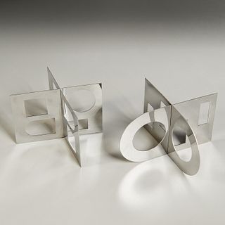 Nicolas Schoffer, (2) chromed sculptures, 1969