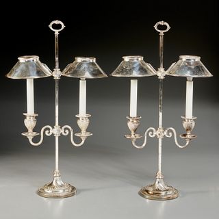 Chic pair Empire style bouillotte lamps