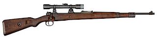 **WWII German K98 Mauser High Turret Sniper Rifle with Scope 