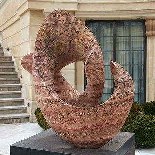 Mark Gero (attrib), outdoor marble sculpture