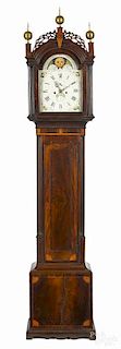 New York Federal mahogany tall case clock, ca. 1