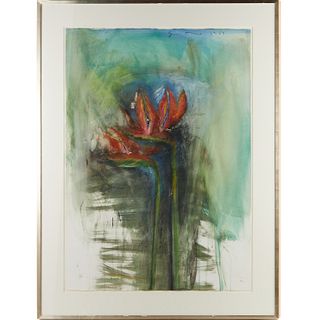 Jim Dine, large mixed media on paper, 1984