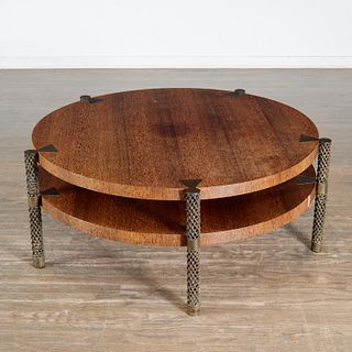Louis Cane, palmwood and bronze coffee table