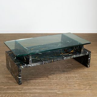 Tommi Parzinger, faux marble painted coffee table