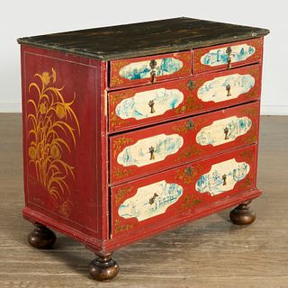 William & Mary chest of drawers, Parish-Hadley