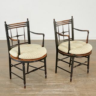 Ford Maddox-Brown for Morris & Co., pair armchairs