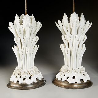 Pair Chinese porcelain vases converted to lamps