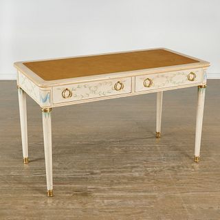 Italian style brass mounted and painted desk