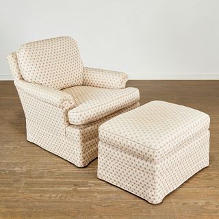 Parish-Hadley, custom lounge chair and ottoman