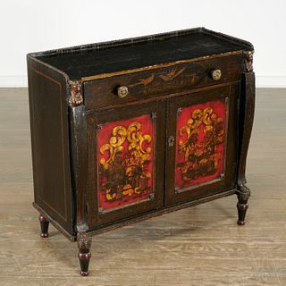 Nice American Classical paint decorated cabinet