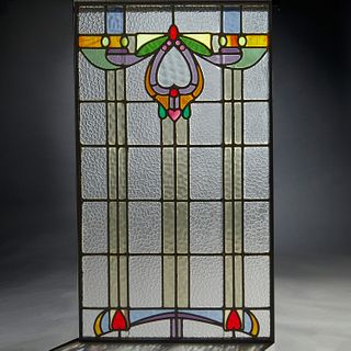 American School, stained glass window panel
