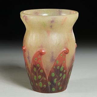 G Argy Rousseau, Speckled Leaves vase