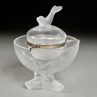 Lalique, "Igor" caviar bowl and stand