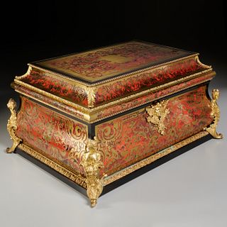 Tiffany & Co., ormolu mounted boulle silver chest