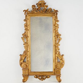 Italian Rococo giltwood pier mirror