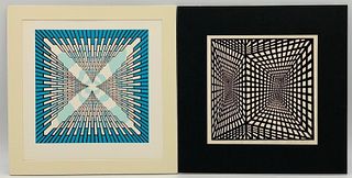 Two Roy Ahlgren Serigraphs " Infinity" and Another