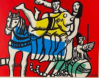 Fernand Leger Lithograph, "The Game" 