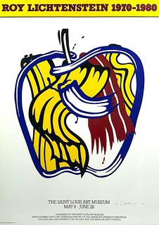 Pencil Signed Roy Lichtenstein Poster