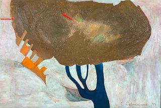 C.Celmerowski Oil, Tree with Animals