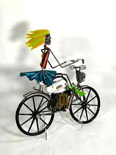 Kat Hogan and Jerome Ellis Sculpture, Girl on Bike