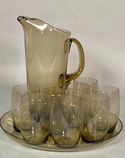 Mid-Century Modern Glass Lemonade Set 