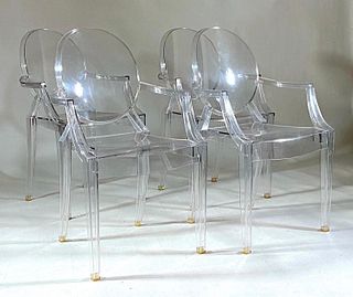 Four Louis Ghost Chairs, Philippe Starck for Kartell