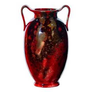Royal Doulton Double Handled Flambe Vase